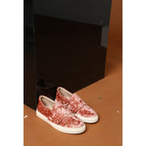 Saint Kacey Peach Velvet Sneaker