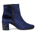Saintg Blue Suede Leather Ankle Boot