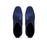 Saintg Blue Suede Leather Ankle Boot