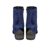 Saintg Blue Suede Leather Ankle Boot