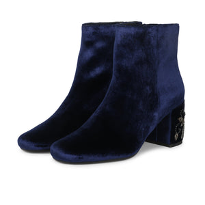 Saintg Blue Suede Leather Ankle Boot