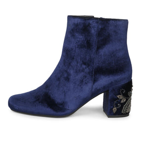Saintg Blue Suede Leather Ankle Boot