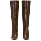 Saint Emily Brown Vegan Leather Knee High Boots