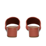 Saint Eloisa Brick Red Woven Block Heel mules