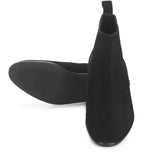 Saint Conrad black suede leather chelsea boot