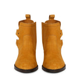 Saint Sancia Tan Suede Leather Ankle Boots