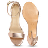 Saint Alicia Gold Leather Heel - SaintG