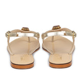 Saint Alena Rose Gold Stone Embellished Flats - SaintG