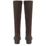 Saint Amy Brown Stretch suede Leather Knee High Boots