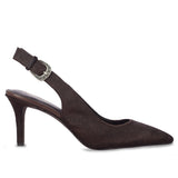 Saint Ginevra Brown Pony Hair Leather Handcrafted Kitten Heels