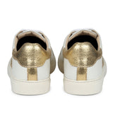Saint Elen White and Gold Leather Sneakers