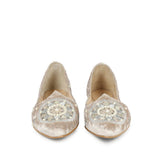 Saint Morwenna Hand Embroider Beige Ballerina