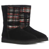Saint Sienna Red Italian Fabric Snug Boots