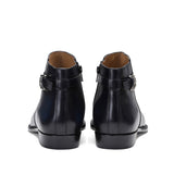 Saint Lothair Dark Blue Two Color Toned Leather Ankle Boot