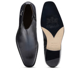 Saint Lothair Dark Blue Two Color Toned Leather Ankle Boot