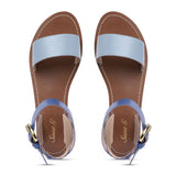 Saint Lea Blue Leather Flats - SaintG