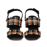 Saint Bibiana Multi Woven Leather Heels