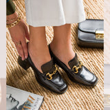 Saint Valentina Black Distressed Leather Handcrafted Shoes