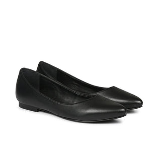 Saint Denise Black Leather Ballerina's
