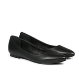 Saint Denise Black Leather Ballerina's