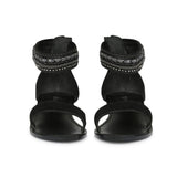 Saint Juliette Black Embroidered Leather Flats. - SaintG