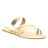 Saint Almus Beige Leather Flat - SaintG