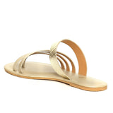 Saint Almus Beige Leather Flat - SaintG