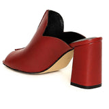 Saint Amor Red Leather Block Heel