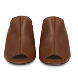 Saint Amor Tan Leather Block Heel