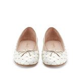 Saint Anya White Leather Ballerina’s