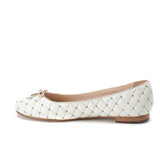 Saint Anya White Leather Ballerina’s