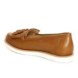Saint Alena Tan Leather Saddle Shoes