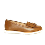 Saint Alena Tan Leather Saddle Shoes