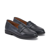 Saint Alena Dark Navy Leather Shoes