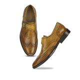 Saint Salvador Tan Leather Monk Brogue With Set