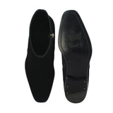 Saint Frederick Black Suede Leather Ankle Boot