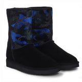 Saint Flora Navy Camo Fabric Snug Boots