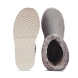 Saint Cassandra Metal Studded Silver Glitter Snug Boots