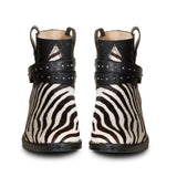 Saint Federica Zebra Printed Leather Ankle Boot