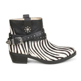 Saint Federica Zebra Printed Leather Ankle Boot