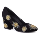 Saint Renee Hand Embroidered Leather Pump
