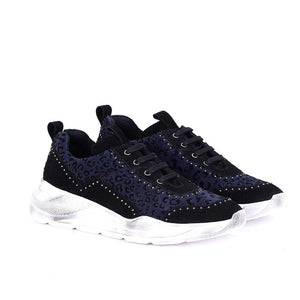 Saint Marena Blue Leather Sneakers