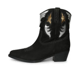 Saint Tan Black Leather Ankle Boot