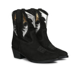 Saint Tan Black Leather Ankle Boot