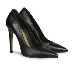 Saint Moderna Black Leather Pumps