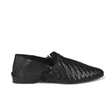 Saint Christina Black Woven Ballerina's. - SaintG
