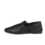 Saint Christina Black Woven Ballerina's. - SaintG