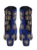 Saint Savina Blue Leather Ankle Boot