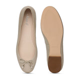 Saint Damita Nude Leather Handcrafted Ballet Flats