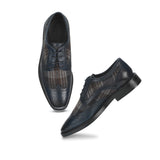 Saint Faustin Navy Leather Lace Up Brogue